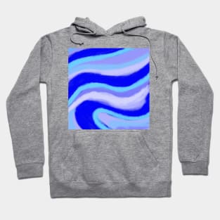 blue purple watercolor abstract painting Hoodie